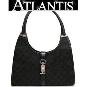 Gucci Jackie handbag GG canvas leather black